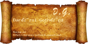 Darázsi Gothárd névjegykártya